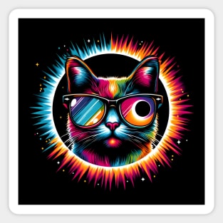 Eclipse Gazer - The Cosmic Cat Sticker